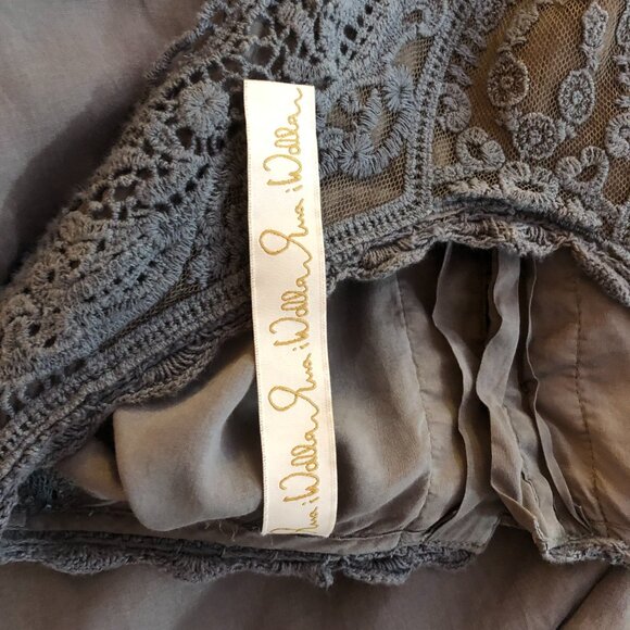 Ewa I Walla Dress Velvet Crochet Layered Lagenlook. - Picture 9 of 14